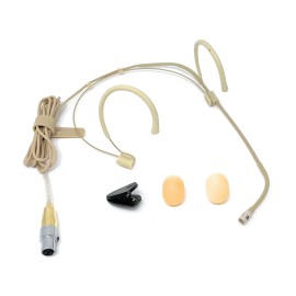 J&P Beige Headset Omnidirectional Microphone fits Shure Wireless Bodypacks TA4F 4pin