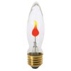 Satco S3660 120V Medium Base 2-3-Watt Flicker Bulb, Clear