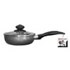 Bene Casa - Black Nonstick Aluminum Frying Pan with Glass