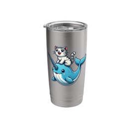 Anime Kawaii Cat Narwhal Stainless Steel Insulated Tumbler