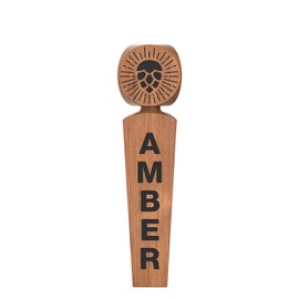 Beer Tap Handle – 10.94’’ Natural Wood Amber Tap Handle for Draft Bar System, Homebrewers, Kegerator or Bars