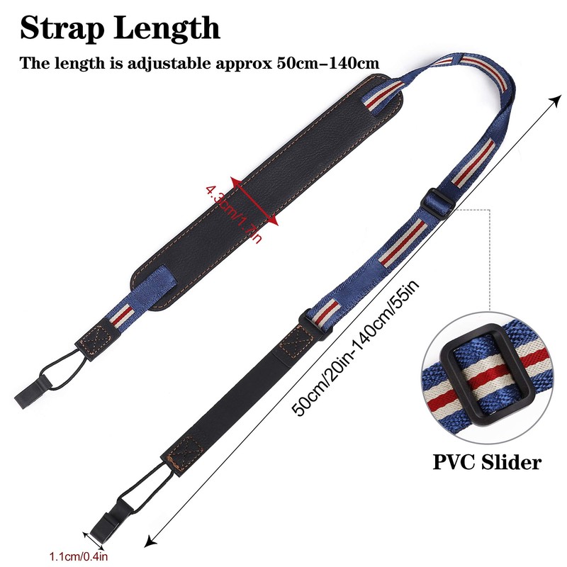 MengH-SHOP Ukulele Strap Adjustable Genuine Leather Ukelele Shoulder Strap Strong