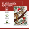 Stosts Christmas Sleeping Tabby Cat Decorative Garden Flag, Xmas Pine