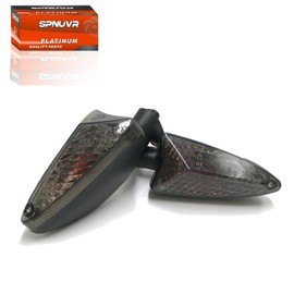 SPNUVR 2Pcs Motorcycle Turn Signal Light Front Or Rear Indicator Compatible With Triumph Tiger 800/XC Tiger 1050 Daytona 675/R 2009-2018 (Short handle and Smoke)