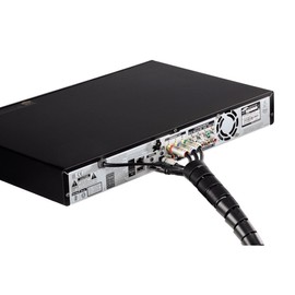 Electraline 1.8m Expandable Cable Management Sleeve- Cable Bundler, black, 62042