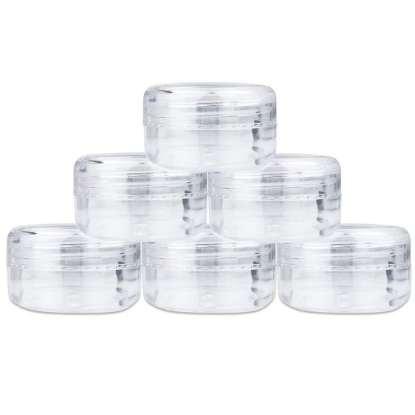 15G/15ML Clear Plastic Cosmetic Circle Smaple Container Bottle Jars CLEAR