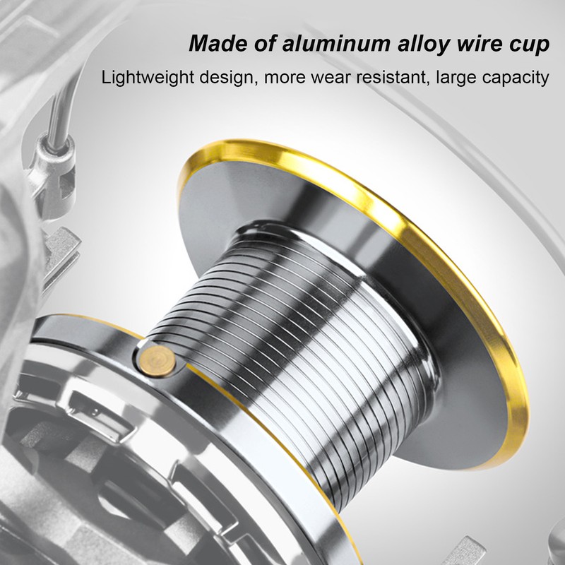 4.8:1 Spinning Fishing Reels Strong Braking Force All Metal Long