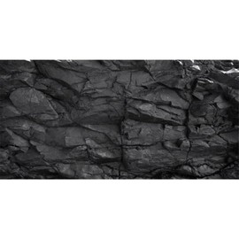 AWERT 36x18 inches Stone Aquarium Background Black Rock Fish Tank Background Rocky Terrarium Background Vinyl