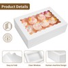 Moretoes 20pcs 14x10x4in Sheet Cake Boxes, White Quarter Bakery Boxes