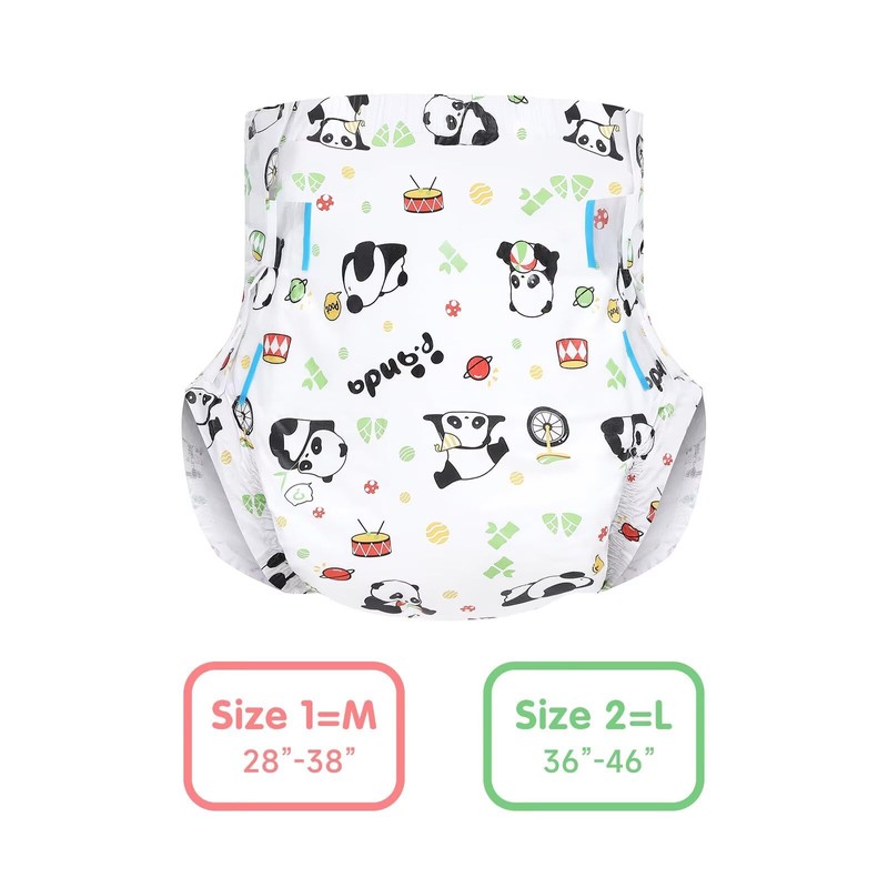 Landofgenie Adult Diapers Panda Printed Diaper Incontinence Underwear Maximum Overnight