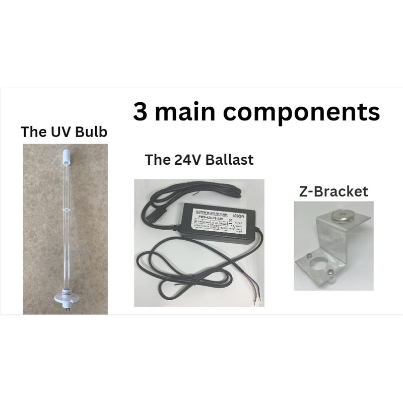 24VAC UV Lamp for A/C HVAC Coil Systems - Up