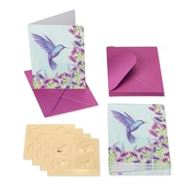 Papyrus Tarjetas en blanco con sobres, diseñadas por Bella Pilar, colibrí morado (14 unidades)
