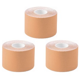 Physioworx Sports Tape Strapping Kinesiology Tape - 5cm x 5m Roll - 3 Pack - Sport, Injury Prevention, Support and Physio Treatment Tapes