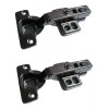 HERRAJES GA Bisagra Bidimensional Cierre Suave Recta 35mm Par Negro