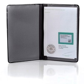 Car Licence Protective Case 2 Compartments Wallet Many Colours ID Card Holder Vehicle Licence Case Made in Germany, black