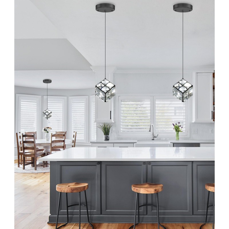 dolria Mini Pendant Lights Crystal Chandeliers for Dining Room Kitchen