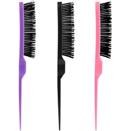 Edge Styling Brush with Nylon Bristles, Portable Back Hair Brush for Women and Men, Essential for Styling and Grooming