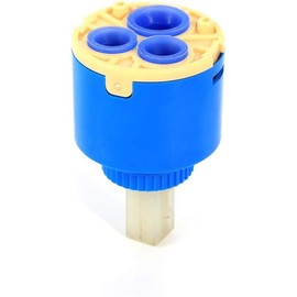 Cartucho de Disco de Cerámica para Grifo de Cocina - Repuesto de Una Sola Palanca Cuadrada - Cascada de 35/40 mm de Diámetro - Azul (40 mm)