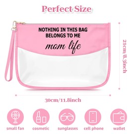 New Mom Gifts Mom Life Makeup Bag for Women Pregnancy Gift for First Time Mom Mommy to Be Expectant Mothers Cosmetic Bag Baby Shower for Women Friends Zipper Travel Pouch