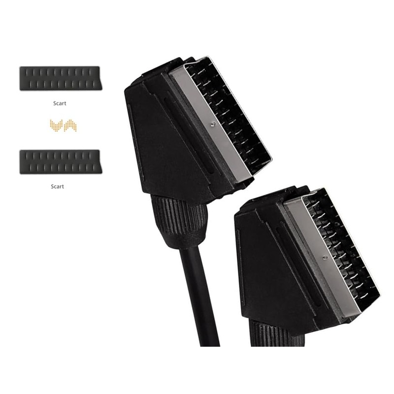 Hama Scart Cable Basket 1.5 m 21-Pin for TV Connection