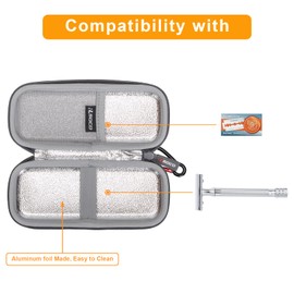 RLSOCO Case for Merkur Futur 23C/33C/34C/37C/38C Razor & works with Schick Razor
