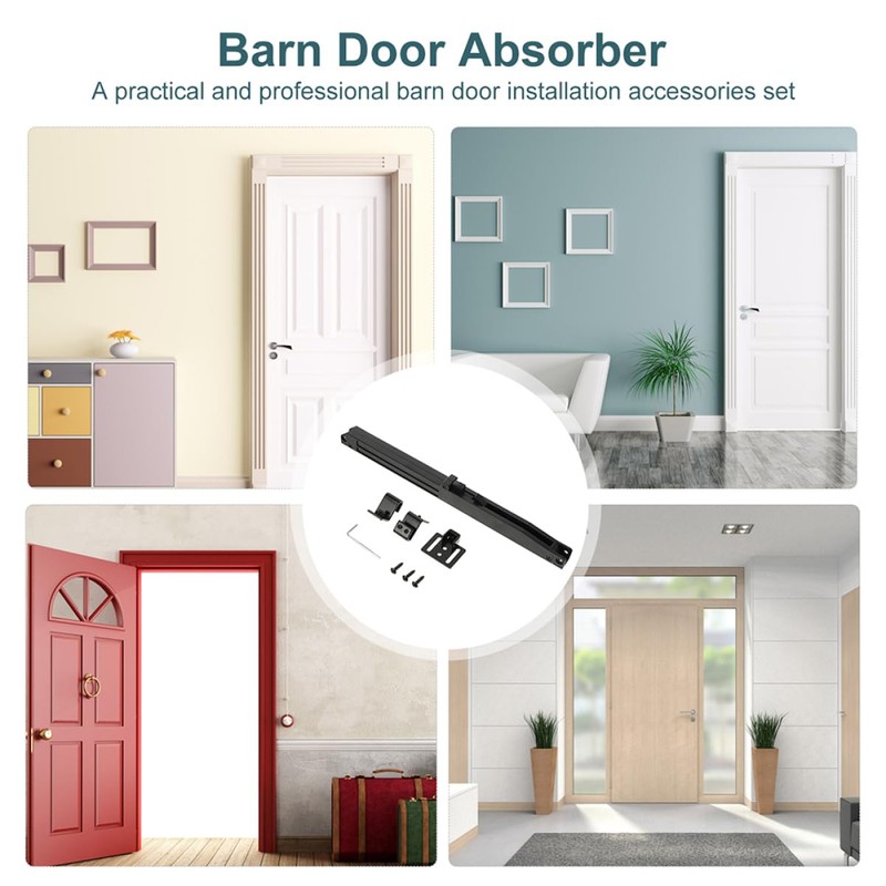 jojofuny Sliding Barn Door Stoppers 2 Sets Spring Buffer Damper