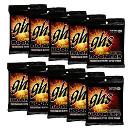 GHS Strings GB7CL - 10 Pack - Guitar Boomers 7-String Set, Nickel-Plated Electric Guitar Strings, Custom Light (9-62), Pack of 10