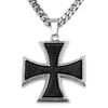 Schmuck-Checker Iron Cross Pendant Stainless Steel Silver Black German Order