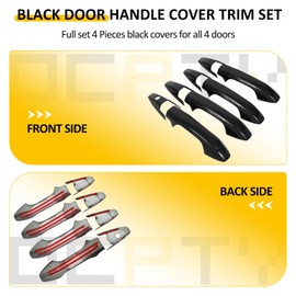 OCPTY 4PCS Door Handle Covers for 2007-2011 for Honda CR-V Exterior Driver Side & Passenger Side Car Door Handle Covers Trim Kit Black