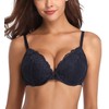 Deyllo Women’s Push-Up Bra, with Lace, Comfortable Padded Underwired Bra,