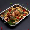 Stainless Steel Roasting Pan with Raised Bottom – 30cm Large