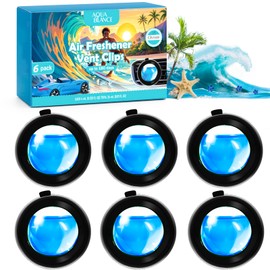 Car Air Freshener Vent Clips, Ocean Scent, 6 Pack, Long Lasting Scent Up to 180 Days, Car Fresheners