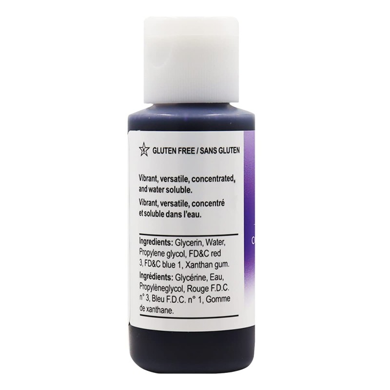 LorAnn Purple Liquid Gel Color, 1 ounce squeeze bottle