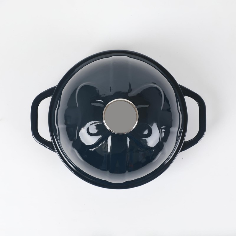 HAWOK Cast Iron Bread Cloche, Dia. 6.3inch/16cm, 0.57qt, Sourdough Baking