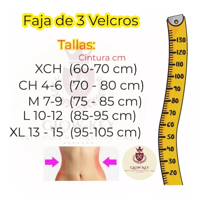 Techno Faja 3 Velcros Mujer Moldeadora De Silueta Y Cintura