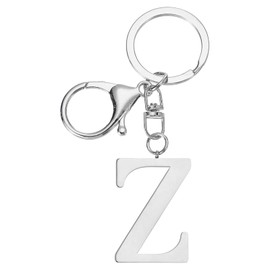 PATIKIL Letter Key Ring A-Z, Initial Letter Key Ring for Women, Letter Key Pendant for Bags, Backpack, Car, Metal Keyring Letter, Z