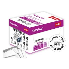 Caja Papel Bond 5000 Hojas Carta Blanco Copias Premium Scribe