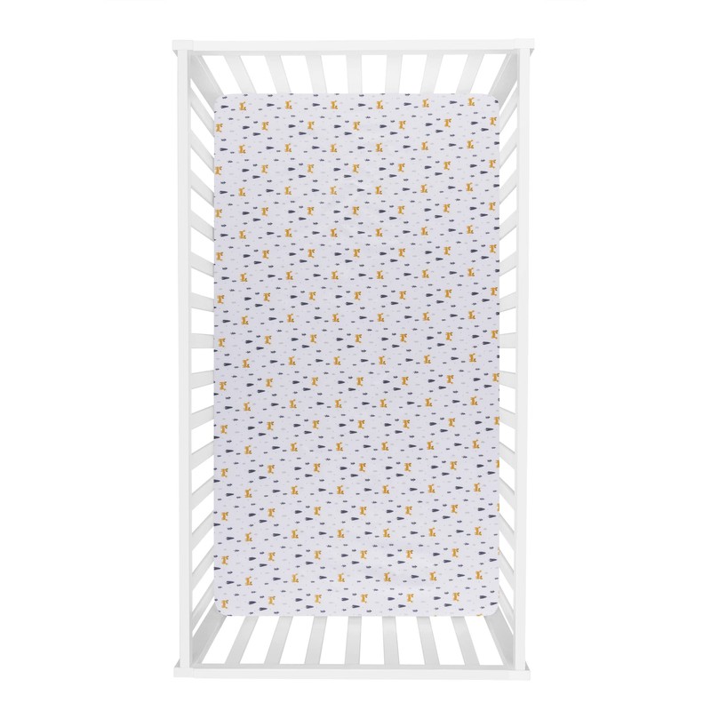Pine Fox 2-Pack Microfiber Fitted Crib Sheet Set by Sammy