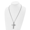 Auriga Fine Jewelry Stainless Steel Polished Cross Curb Chain Pendant