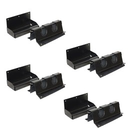 Mytee Products (4 Pack Double Holder for Cargo Load Bar Rod - Bolt-on to Truck Load Lock Bar Holder for Semi Truck & Semi Trailers - 2 Parts: Top Restraint with Rubber Pad + Bottom Foot Protector