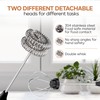 Handheld Milk Frother Wand Rechargeable with Stand - Double Whisk
