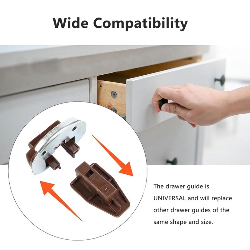 Drawer Slides Repair Kit ABS Robust Construction Easy To Install
