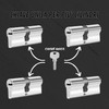 Set of 4 45/45 mm Lock Cylinders with Single Keyed,