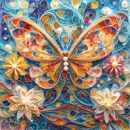MINIWAN Butterfly Puzzles for Adults 500 Pieces, Challenging Colorful Flower Butterflies Puzzles with Paper Art, Difficult Animal Plant Unique Jigsaw Puzzles for Adults, Size 20 x 20 inches