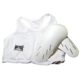 Metal Boxe Women's Bra with Protective Shells, white, XS