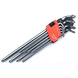 HARDEN torx Security Tamper Proof Key Set 9 pcs, Long Length, T10-T50 (HAR 540607)