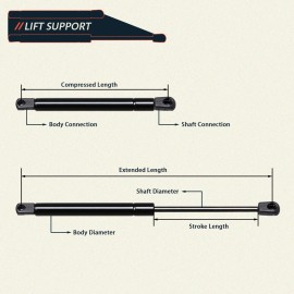 Unbranded 2X 4673 ToolBox Strut Gas Spring Shock Trunk Hatch Lid Lift Support Universal
