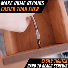 Mutt Tools 12 in 1 Ratcheting Flexible Screwdriver for Tight Spaces – Flexible Shaft Screwdriver with Bit Holder and Bendable Extension