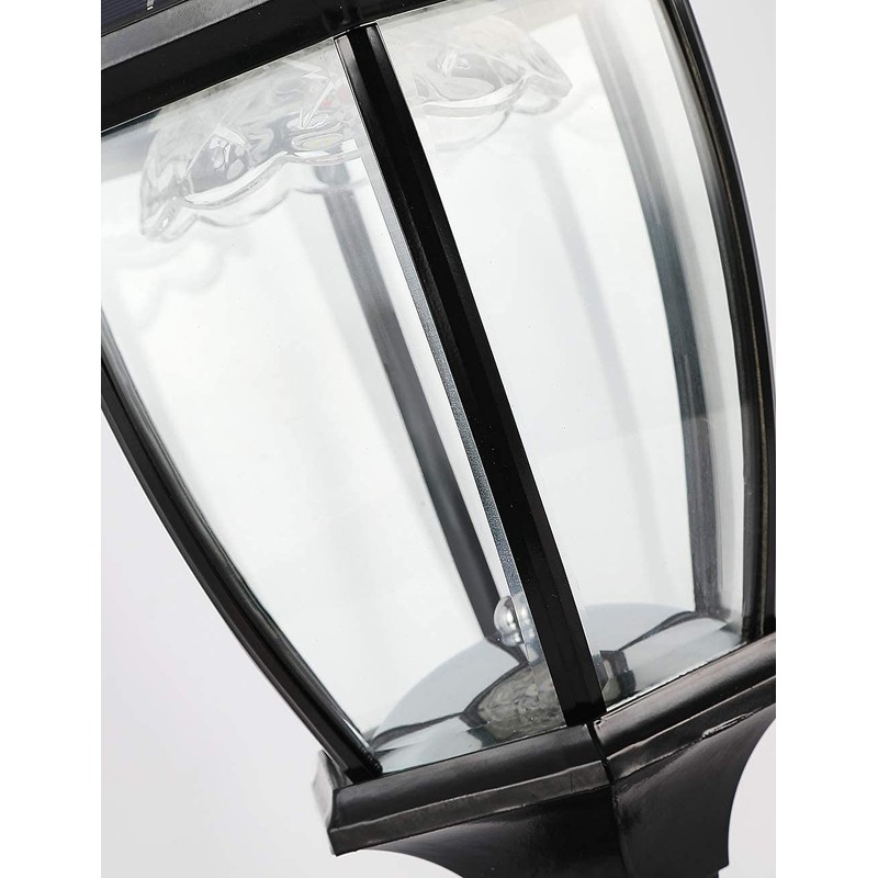 GYDZ Solar Outdoor Lamp Post Light with Dusk to Dawn