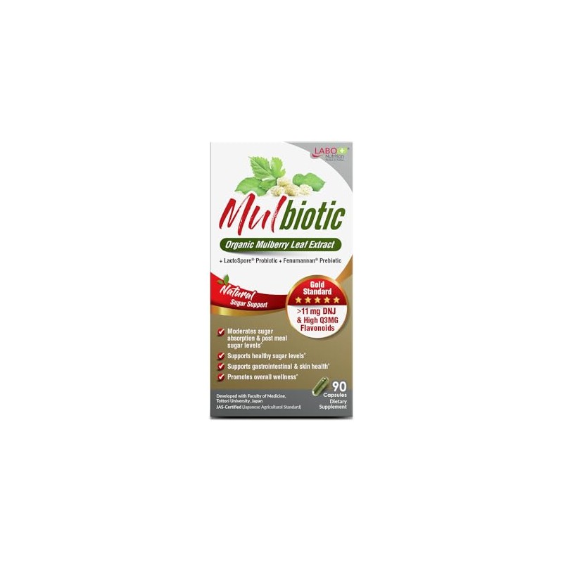 LABO Nutrition- Cápsula Mulbiótica, Extracto Orgánico de Hoja de Morera
